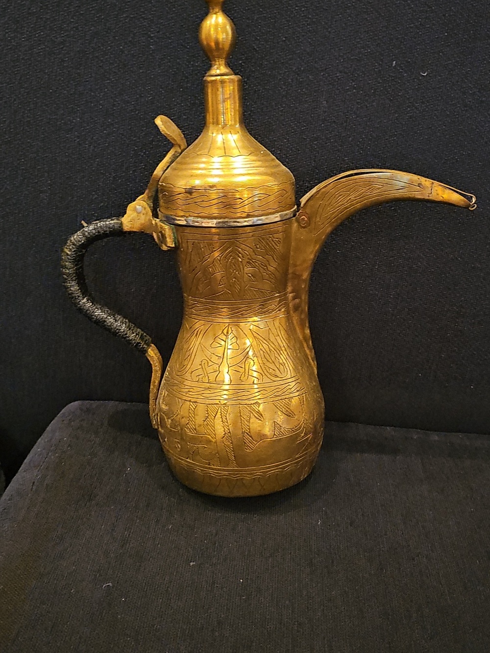 Vintage Brass Arabic Dallah  Traditional Coffee Pot